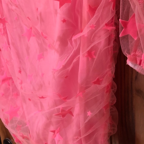 SHEIN One-Shoulder Pink Star Dress - Picture 6 of 9